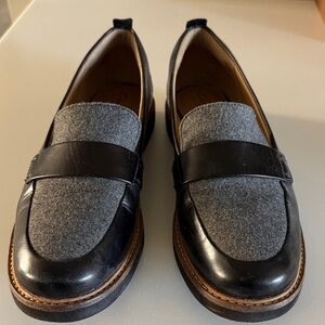 Clarks Black and Gray Women's Loafers